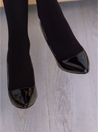 NO.090 Sweet Pea - high heels, thick black silk(4)